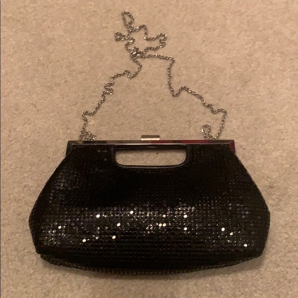 Black sequins clutch great condition like new - Picture 1 of 4